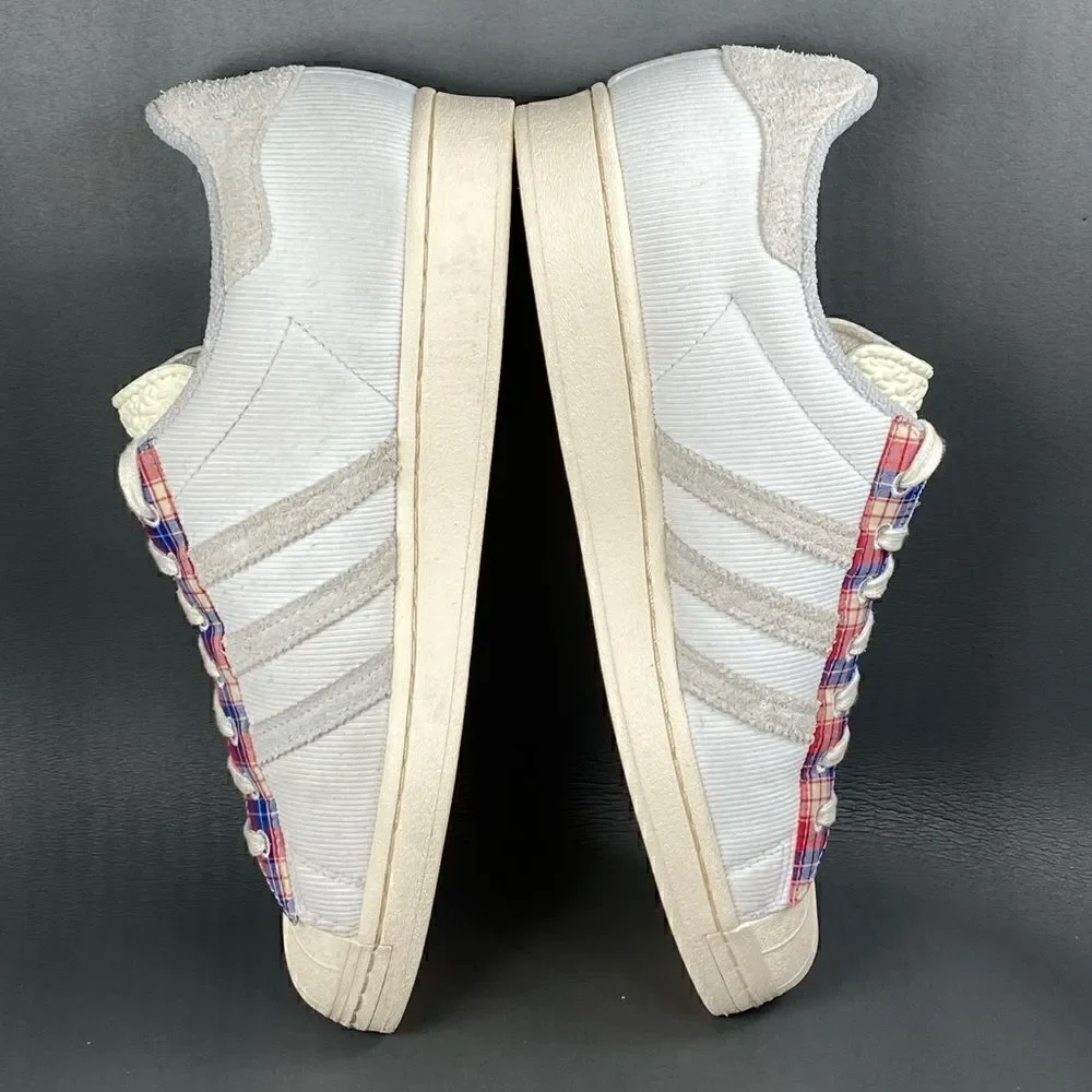 ADIDAS SUPERSTAR ‘PLAID’ WONDER WHITE Sneaker shoes mens size 11.5